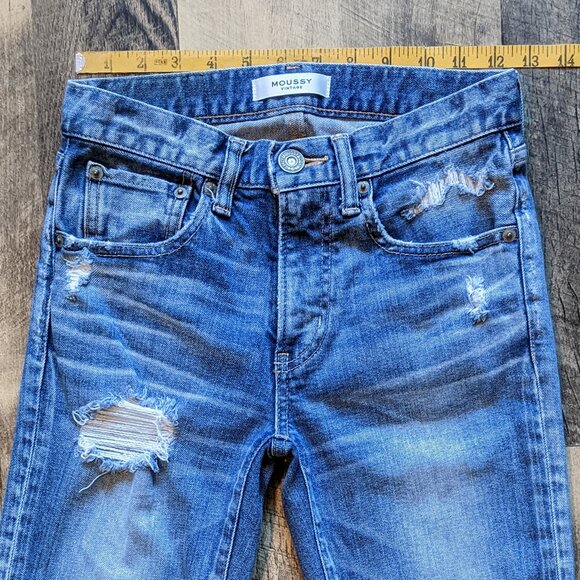 Moussy Vintage Skinny Distressed Blue Jeans - Picture 5 of 5